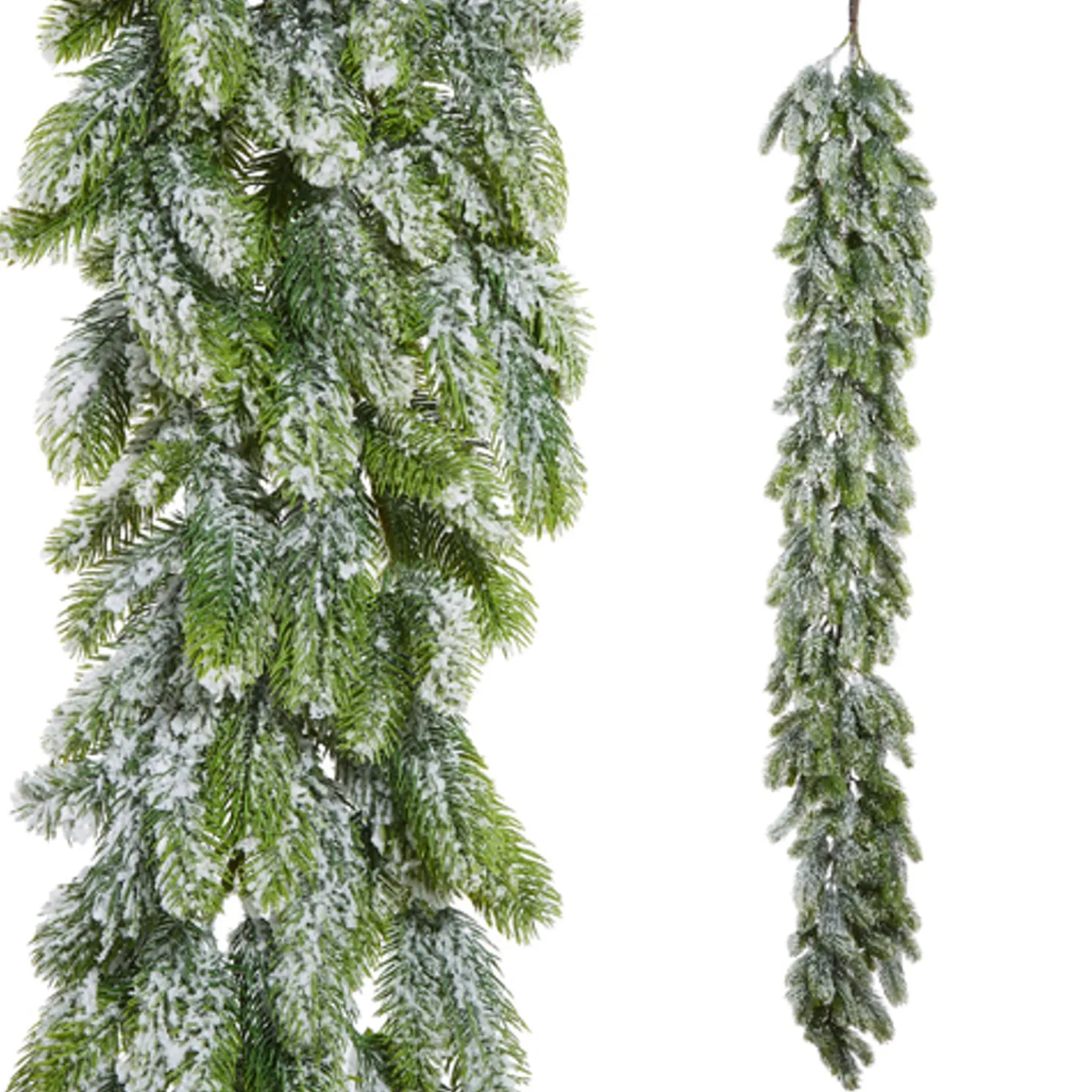 Raz 6' Iced and Flocked Pine Real Feel Christmas Garland G4542029