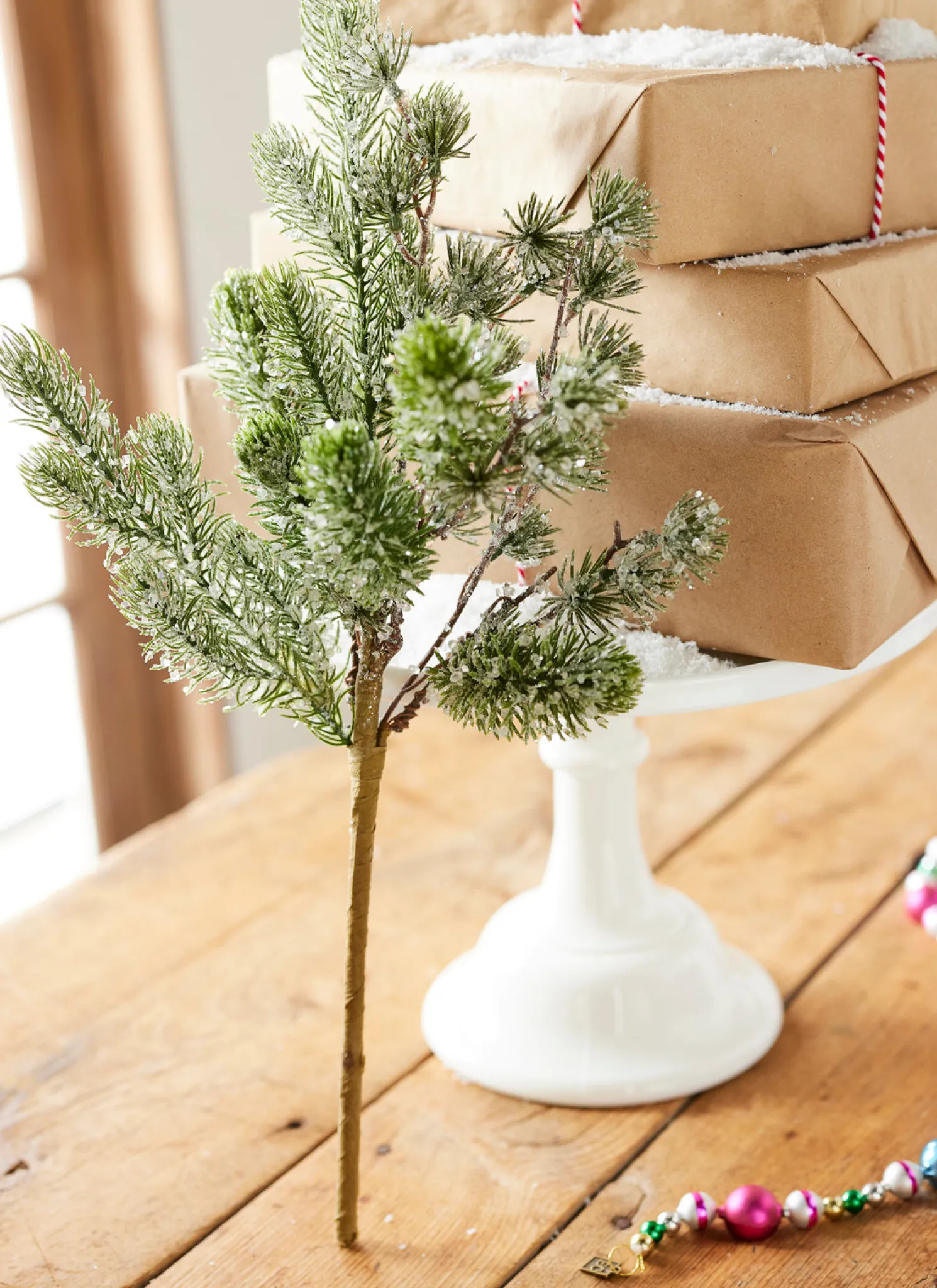 Raz 20" Iced Pine Christmas Tree Pick F4206751