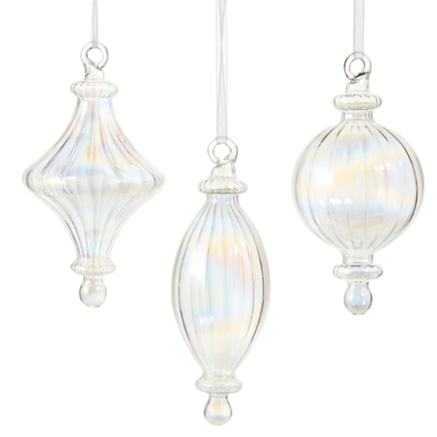 Raz 6" Iridescent Glass Christmas Ornament 4524580