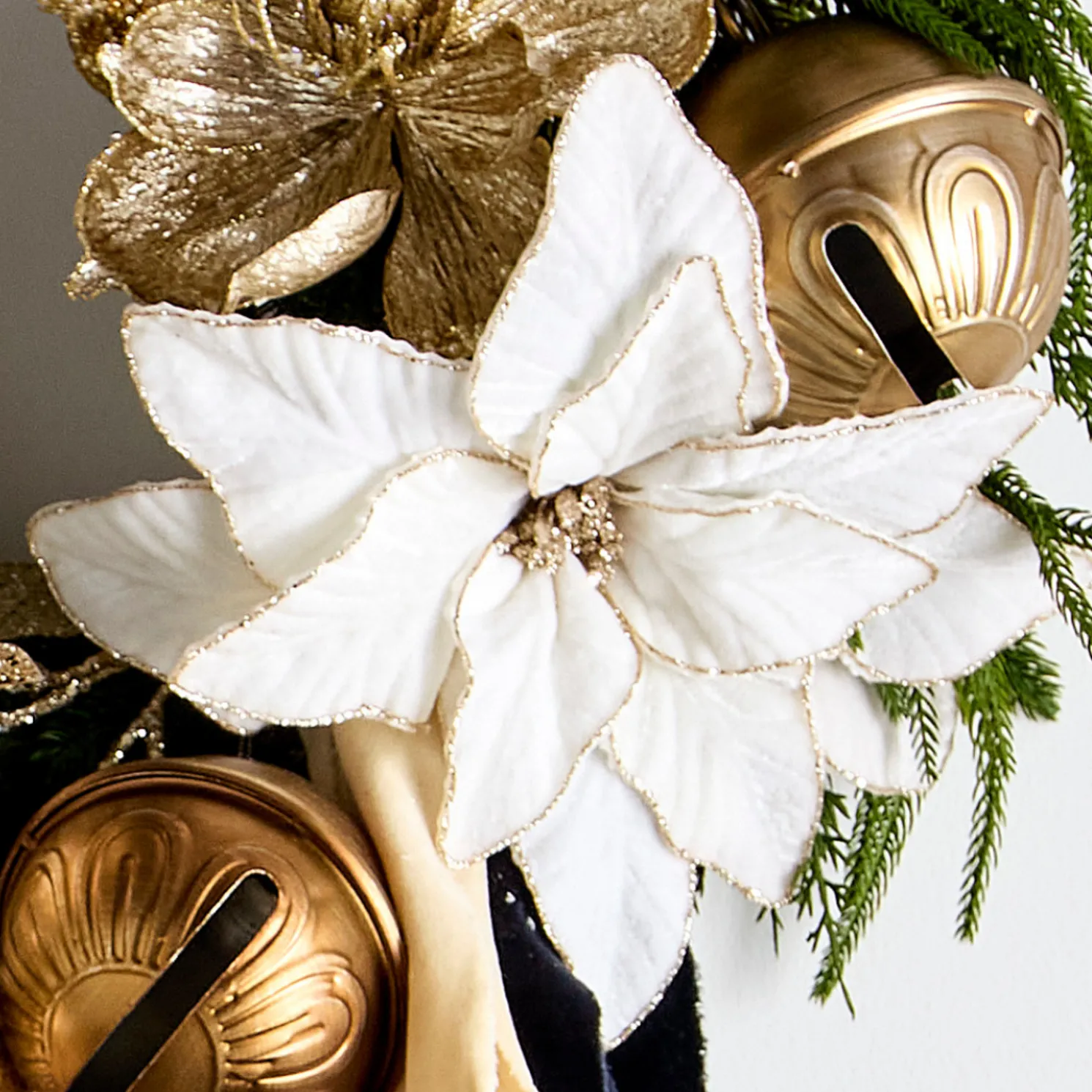 Raz 27" Ivory Poinsettia Christmas Tree Stem F4506708