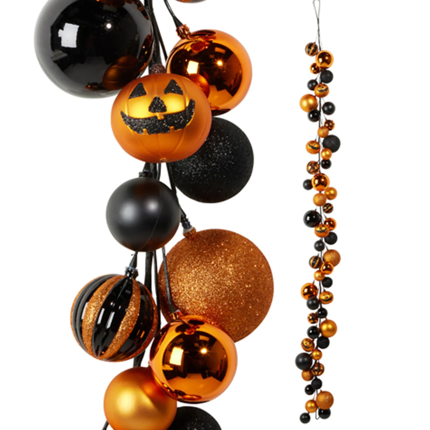 Raz 6' Jack O Lantern and Ball Halloween Garland G4432714