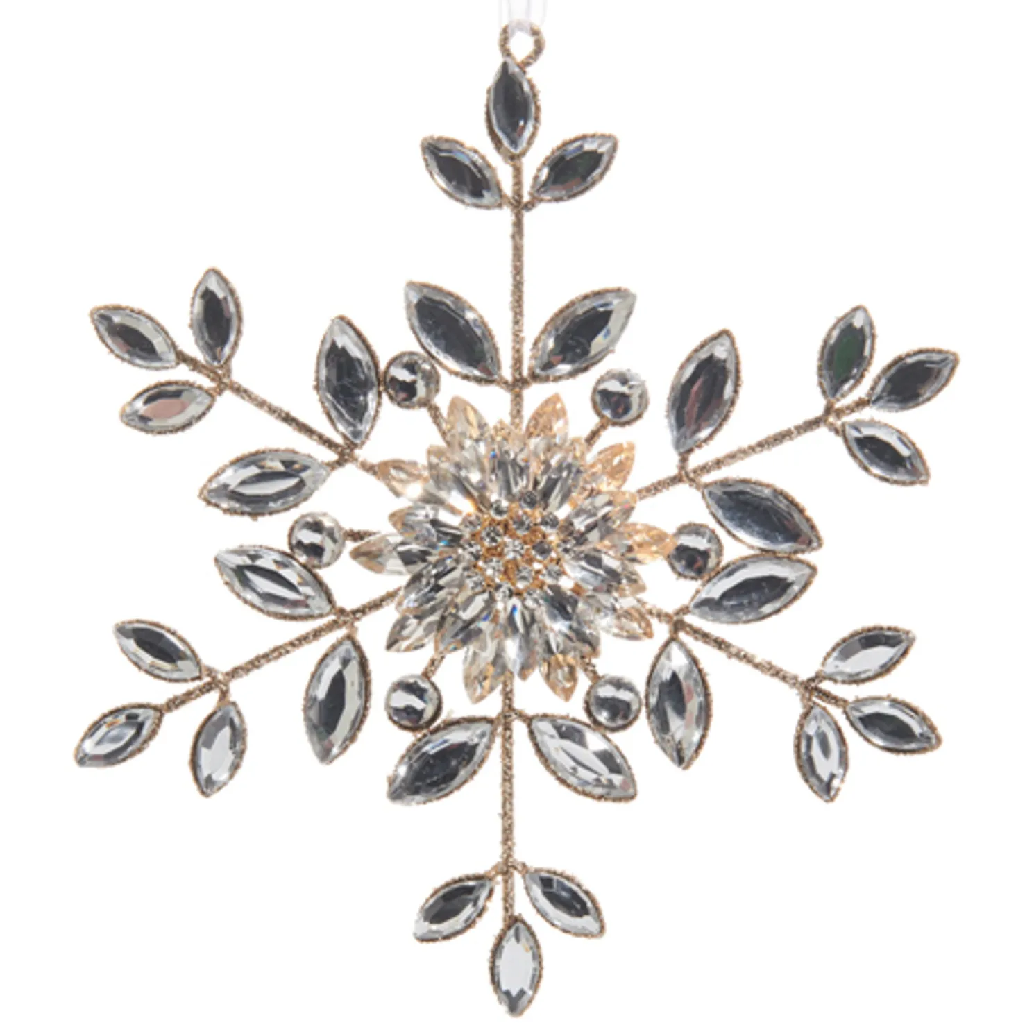 Raz 6" Jewel and Brooch Snowflake Christmas Ornament 4513588