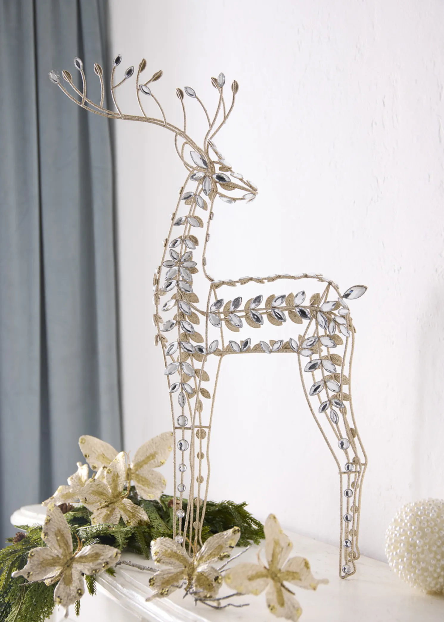 Raz 27" Jeweled Standing Deer Christmas Figure 4513524
