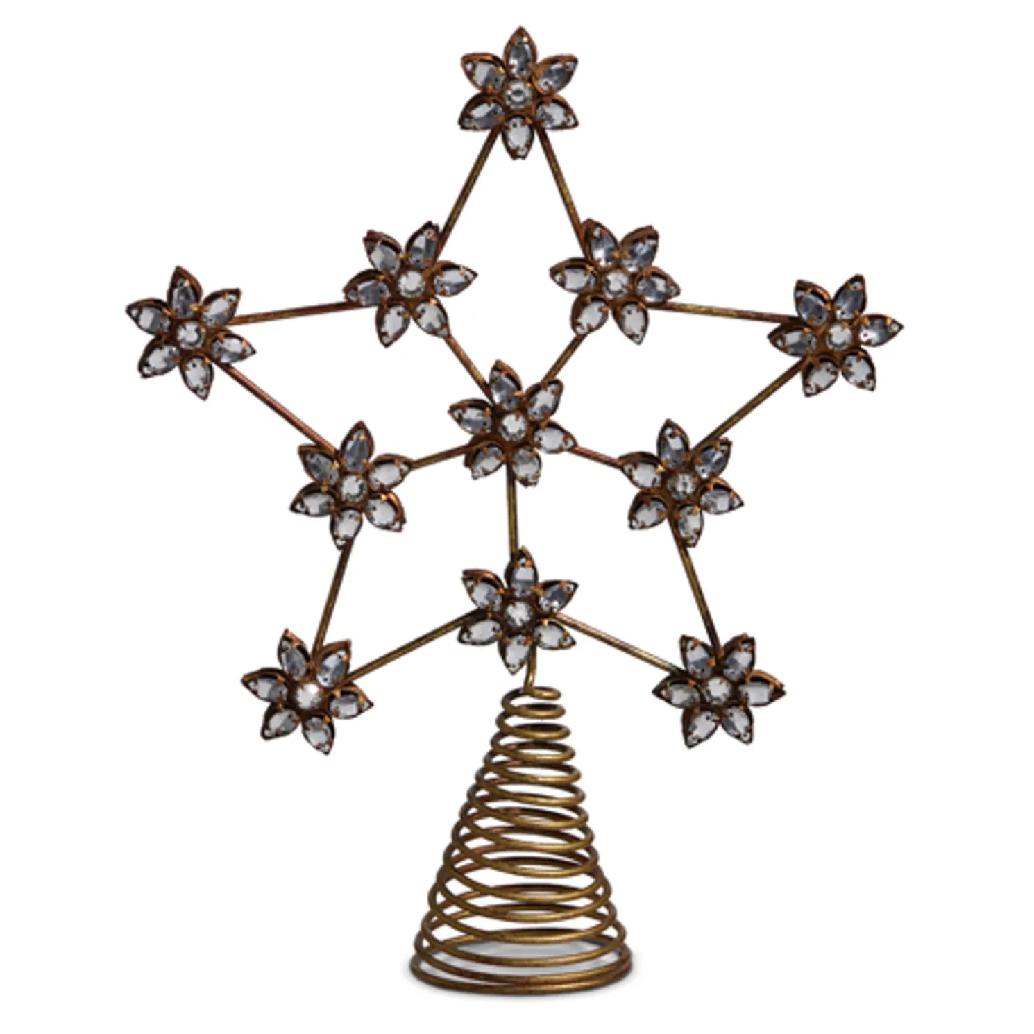 Raz 10.5" Jeweled Star Metal Christmas Tree Topper 4401290