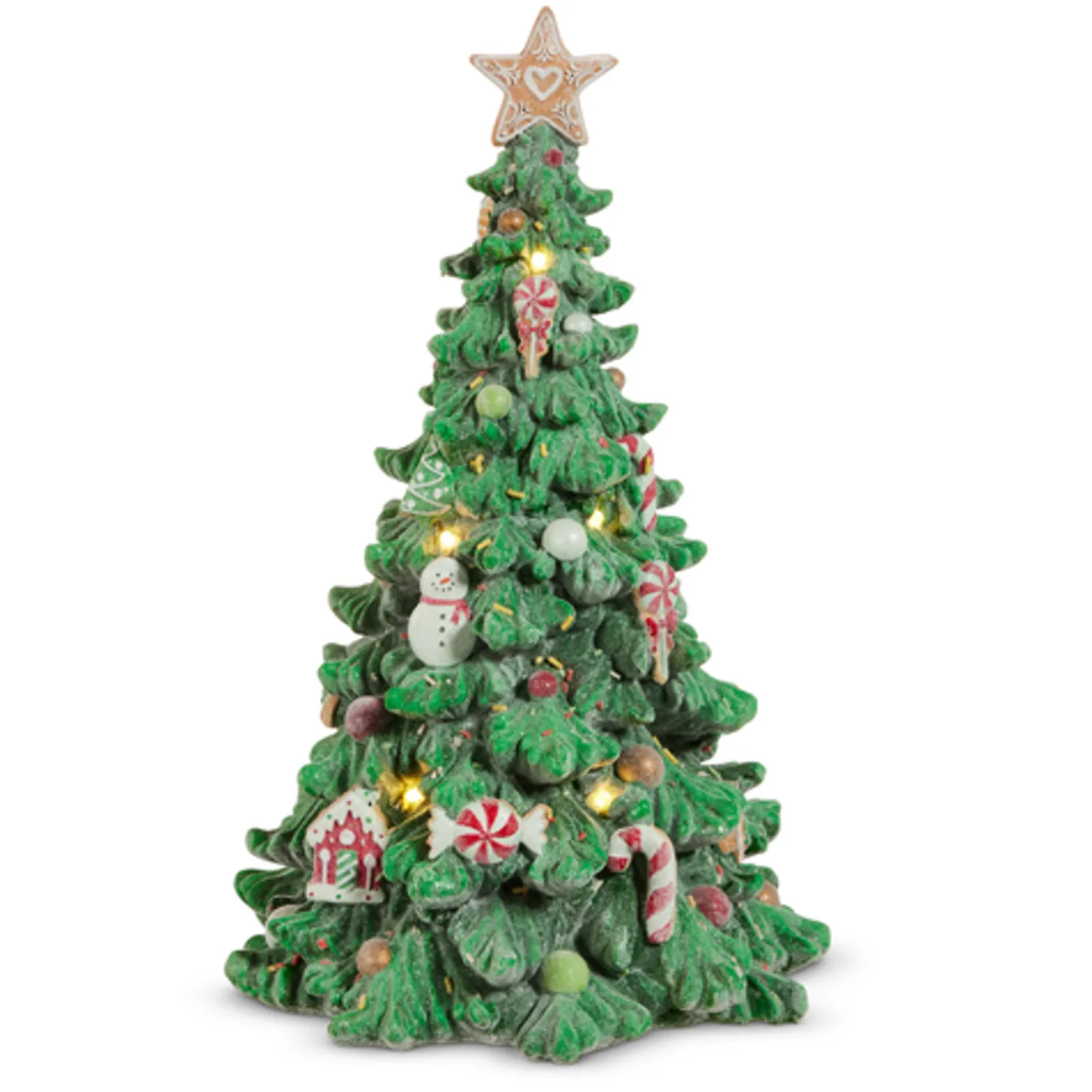 Raz 16" Large Lighted Gingerbread Cookie Tree Christmas Decoration 4510306