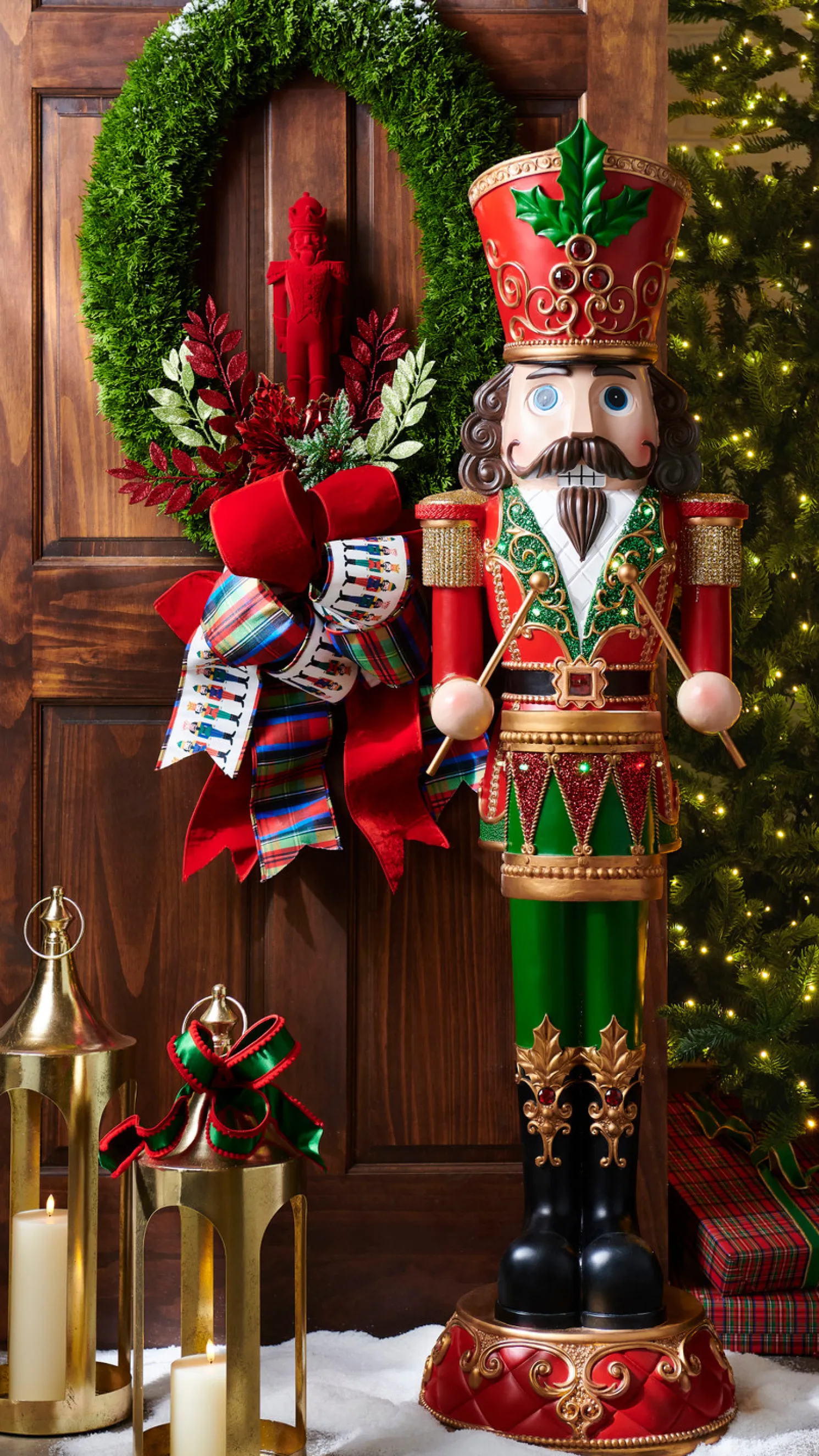 Raz 60" Large Lighted Traditional Nutcracker Christmas Decoration 4501680