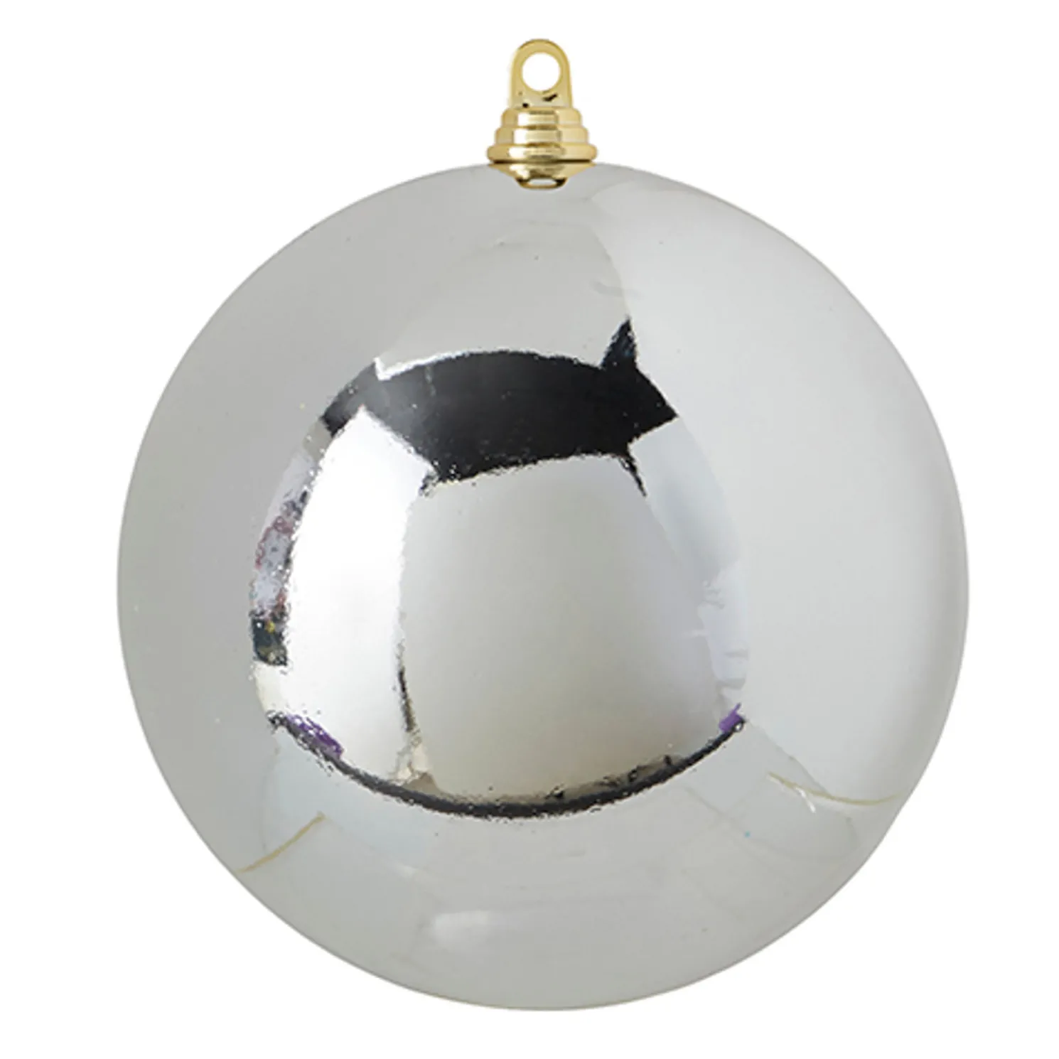 Raz 10" Large Shiny Silver Ball Christmas Ornament 4214857