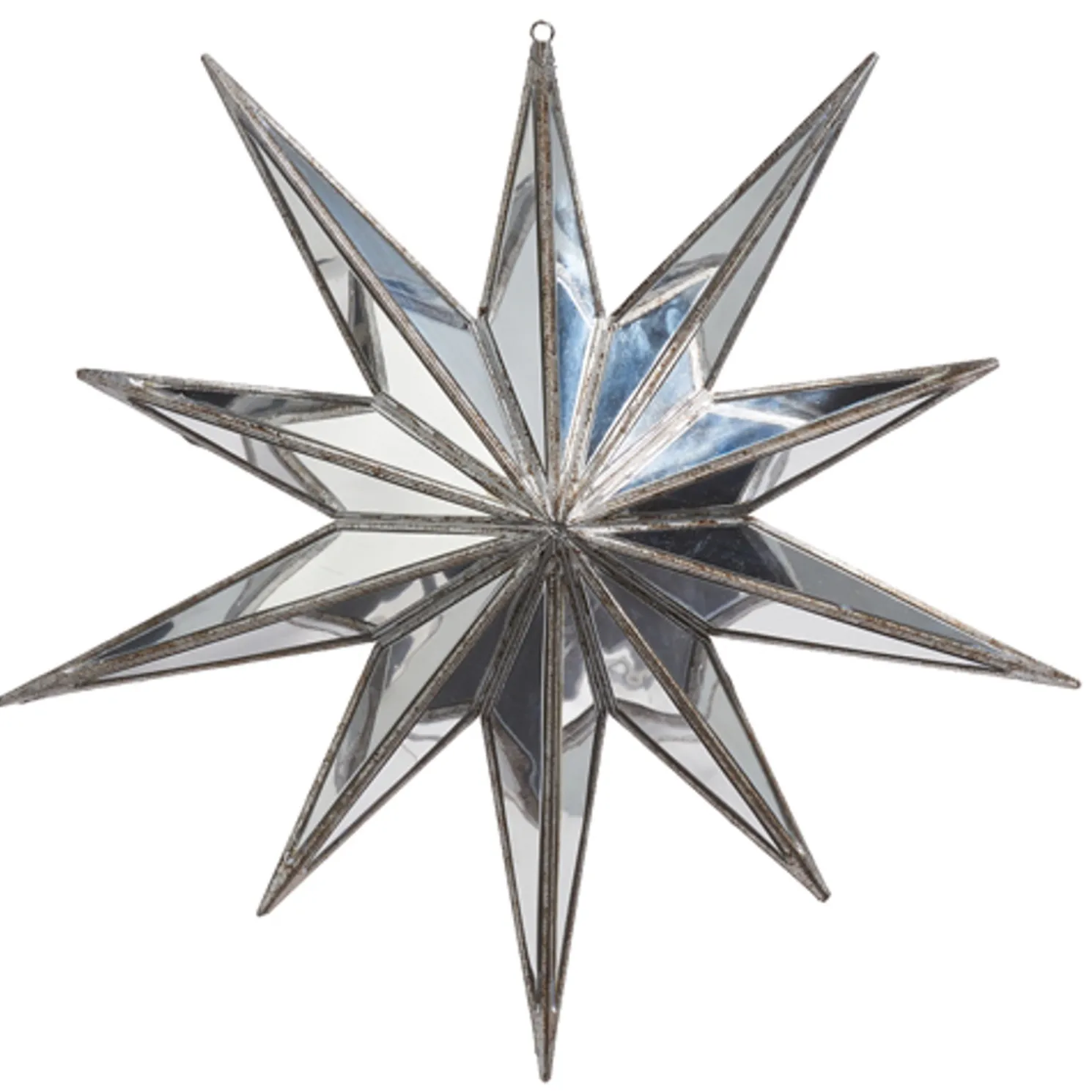 Raz 15" Large Silver Mirrored Star Christmas Ornament 4416408
