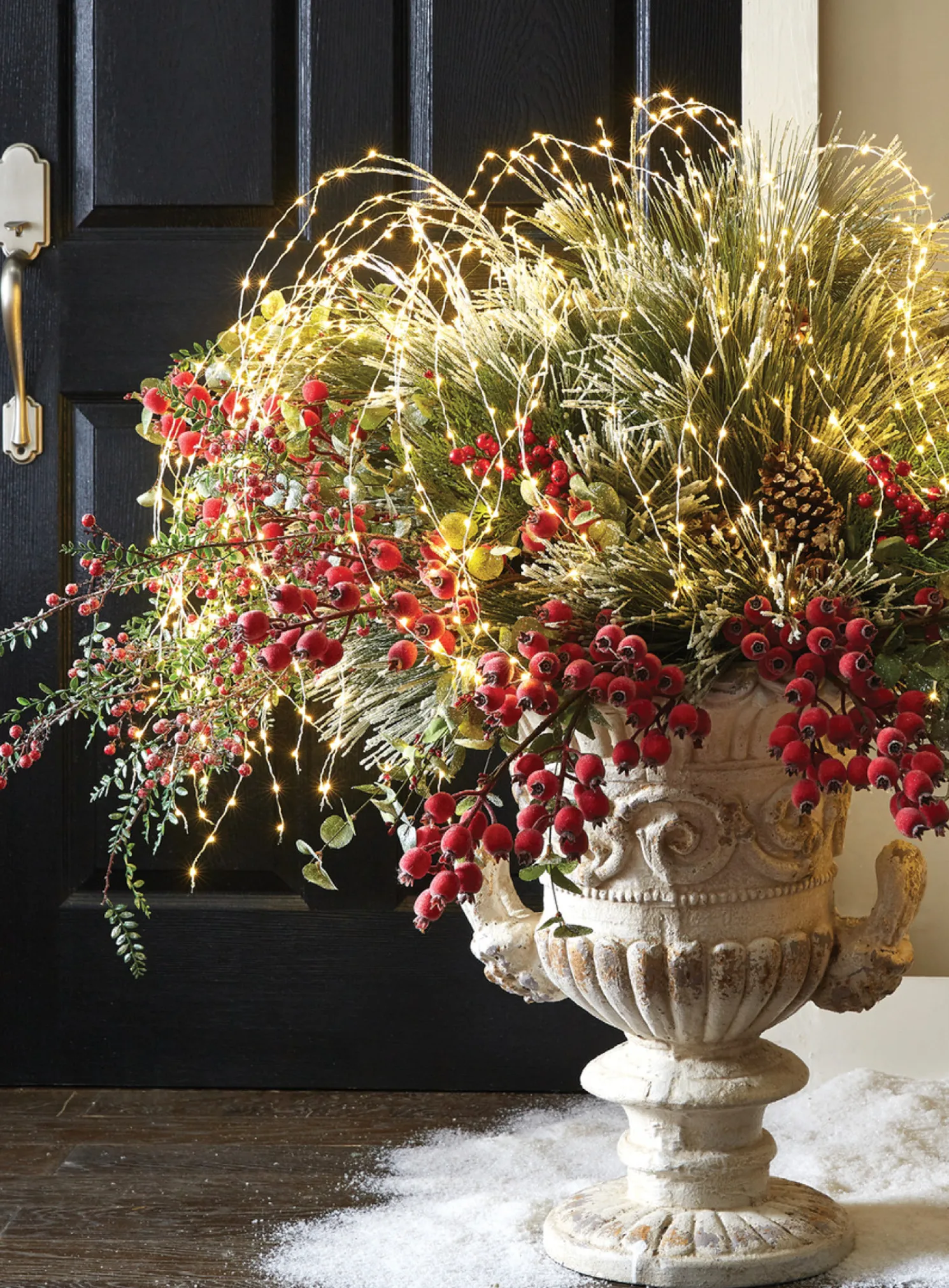 Raz 58" LED Lighted Silver Cascading Lighted Christmas Tree Branch Decoration L4037020