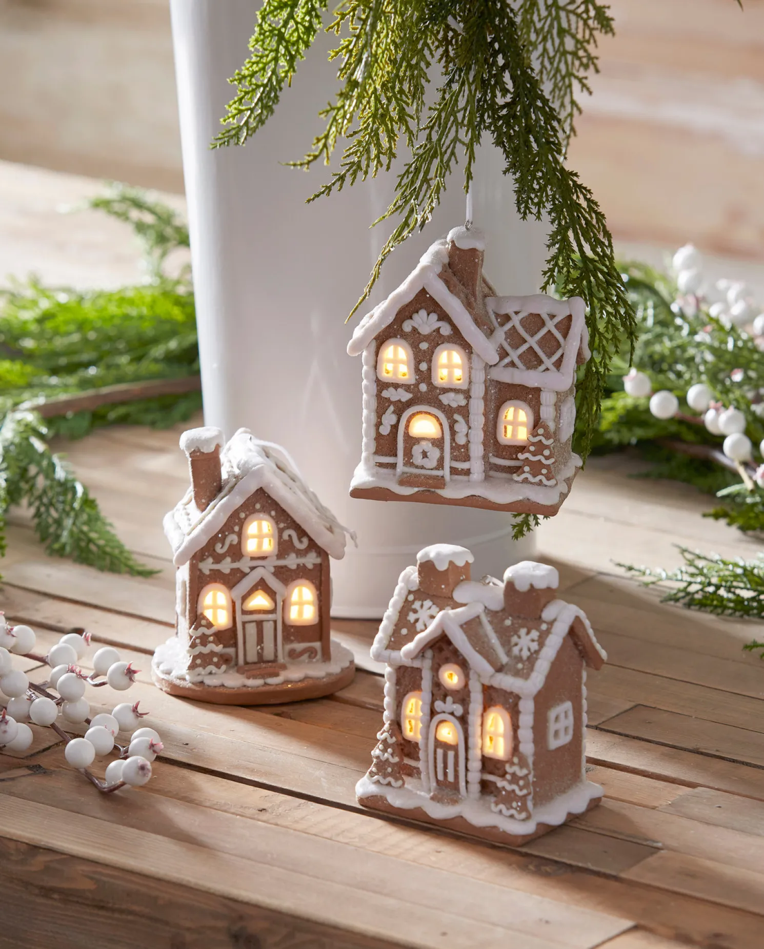 Raz 5" Lighted Gingerbread House Christmas Ornament 4216130