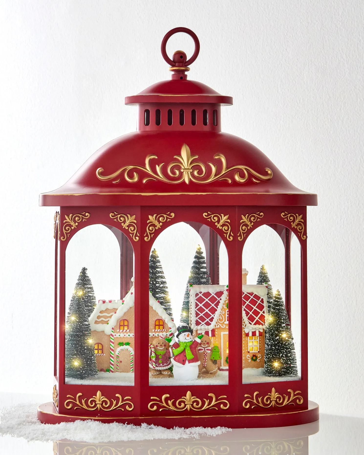 Raz 17.25" Lighted Gingerbread Village Lantern Christmas Decoration 4540511