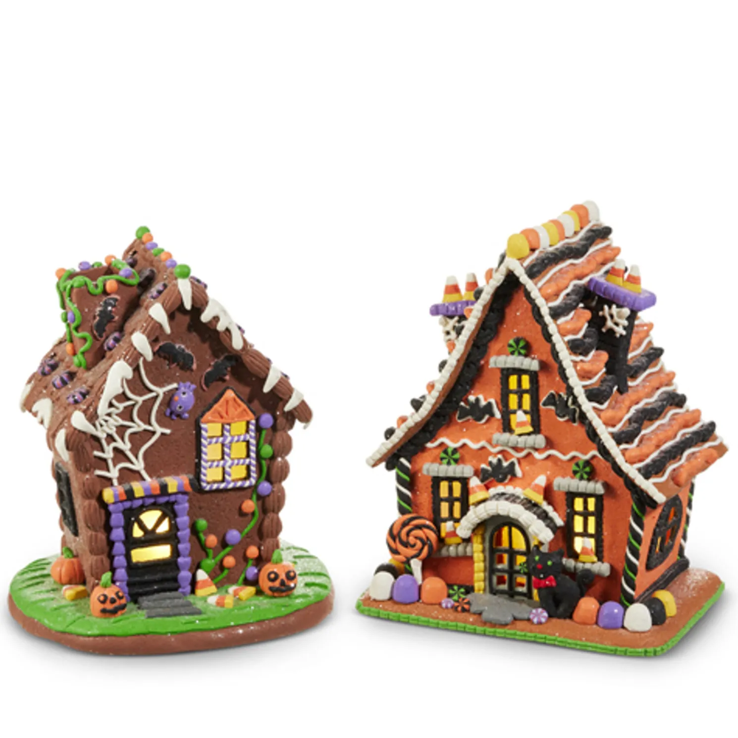 Raz 9.5" Lighted Halloween Gingerbread House 4516344