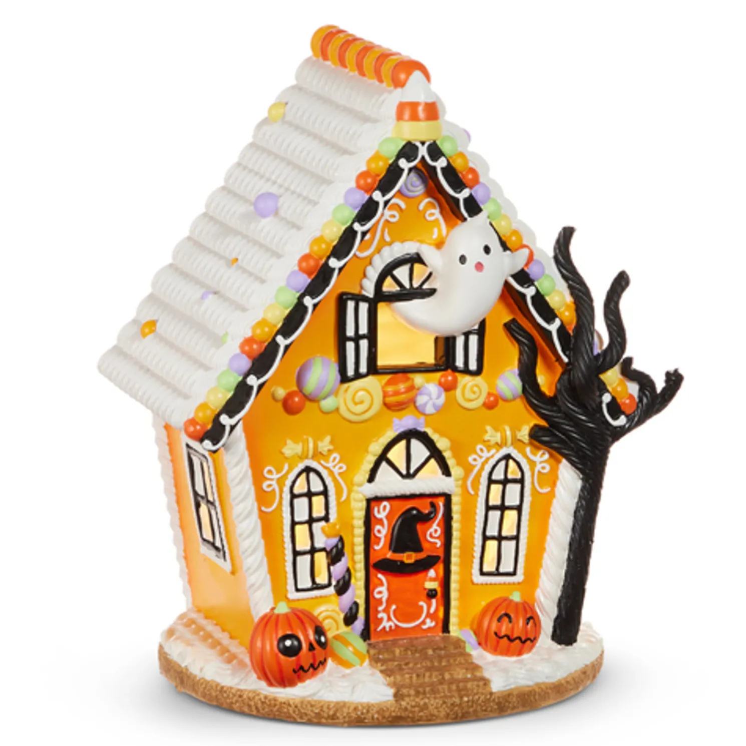 Raz 12" Lighted Halloween Gingerbread House Decoration 4510466