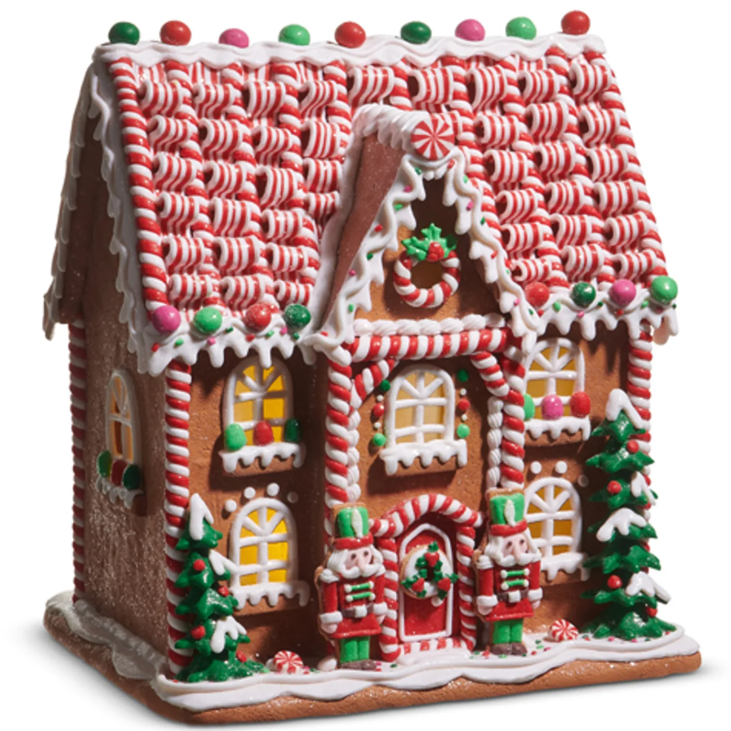 Raz 14" Lighted Multicolor Gingerbread House Christmas Decoration 4516678