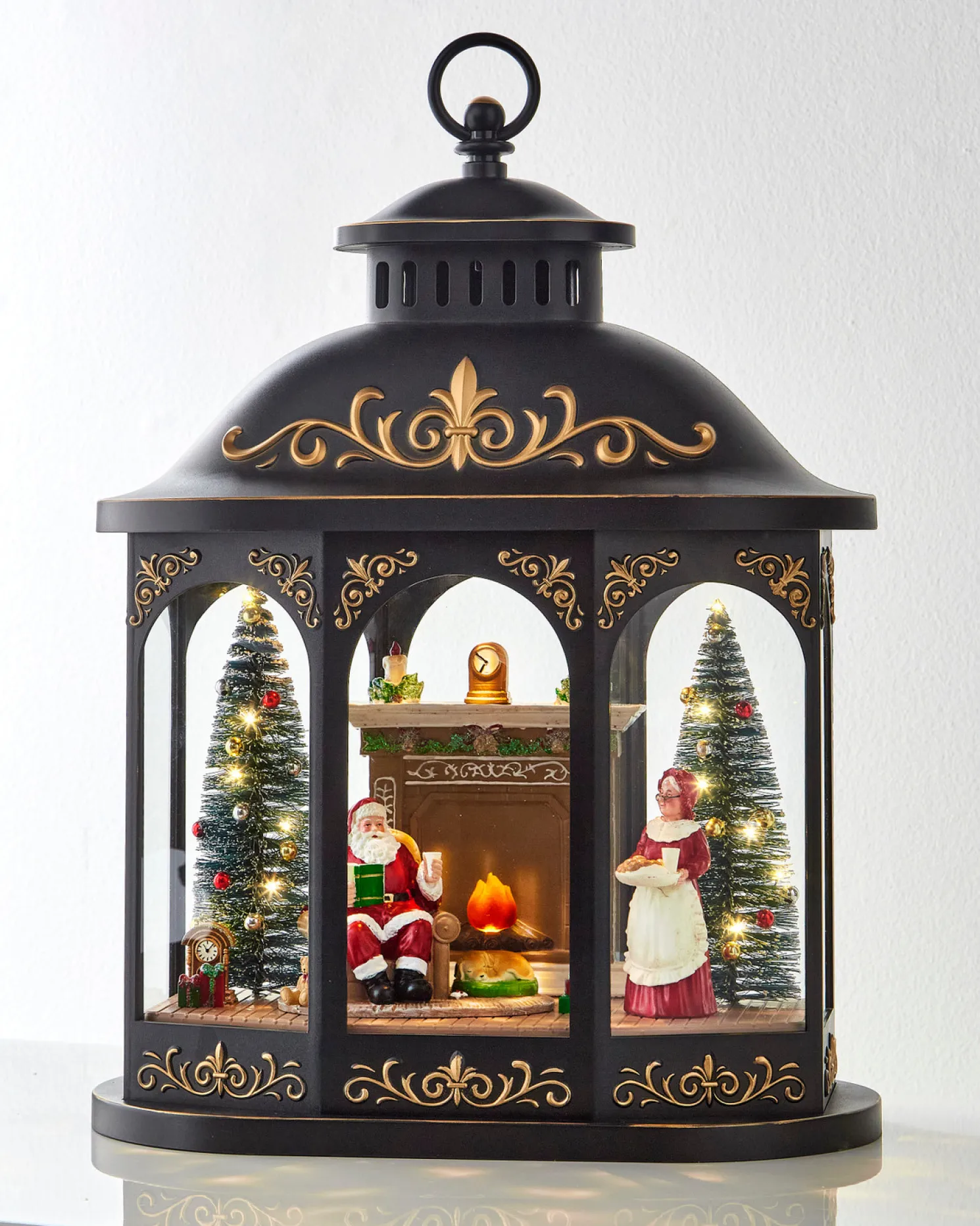 Raz 17.25" Lighted Resting Santa Lantern Christmas Decoration 4540513