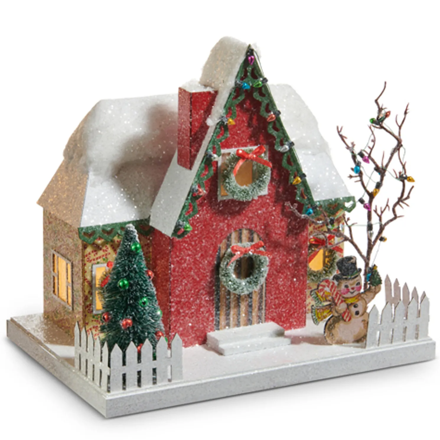 Raz 11.5" Lighted The Magic Of Christmas House Decoration 4519182