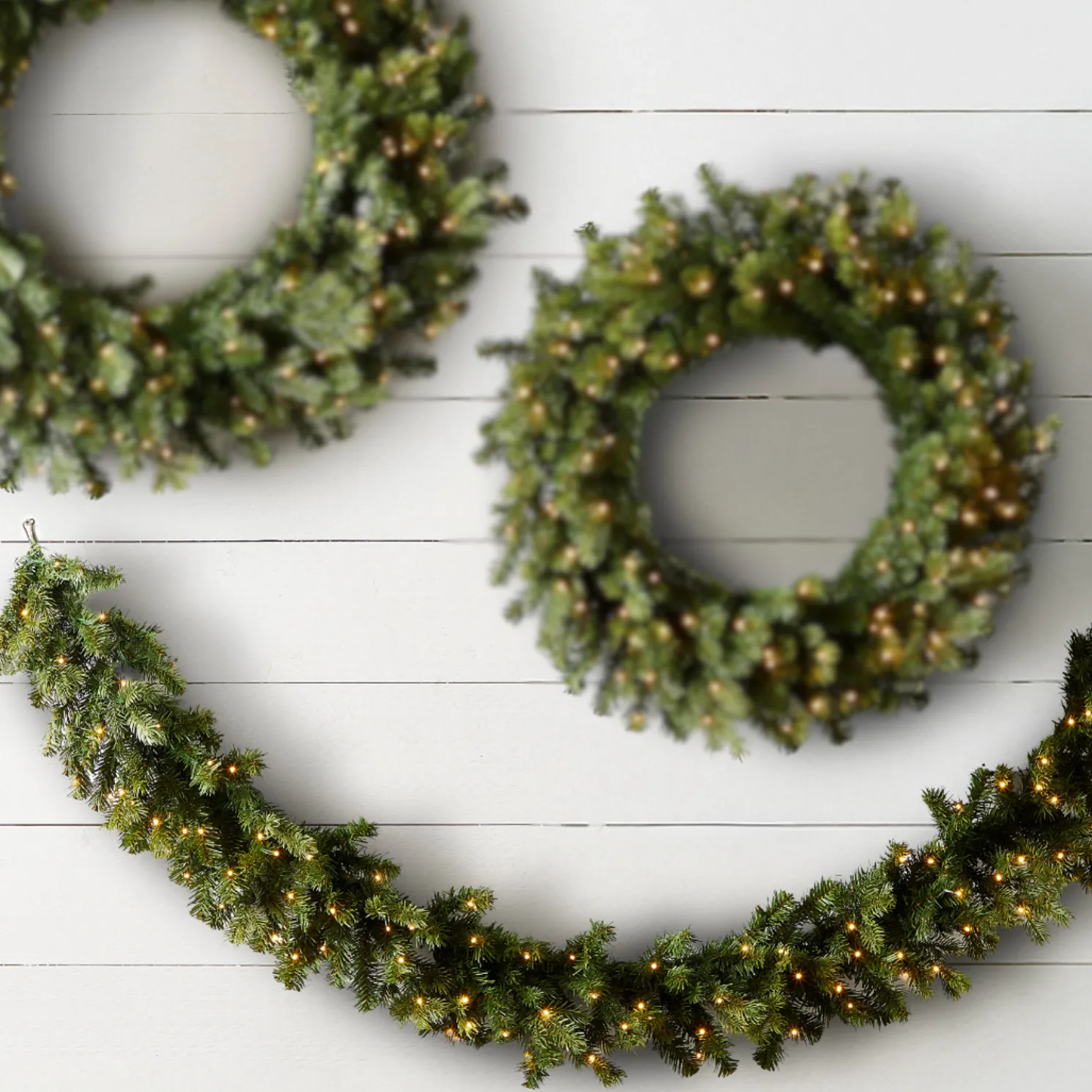 Raz 6' Mixed Pine Lighted Christmas Garland G4509670