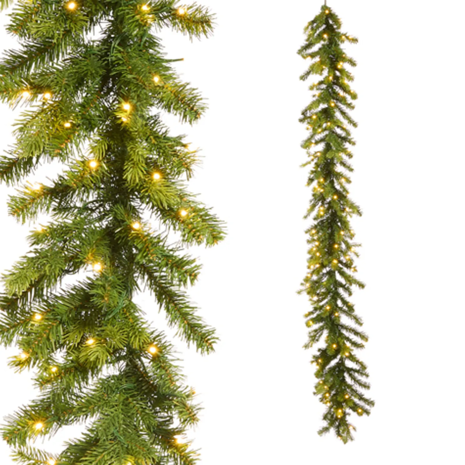 Raz 6' Mixed Pine Lighted Christmas Garland G4509670