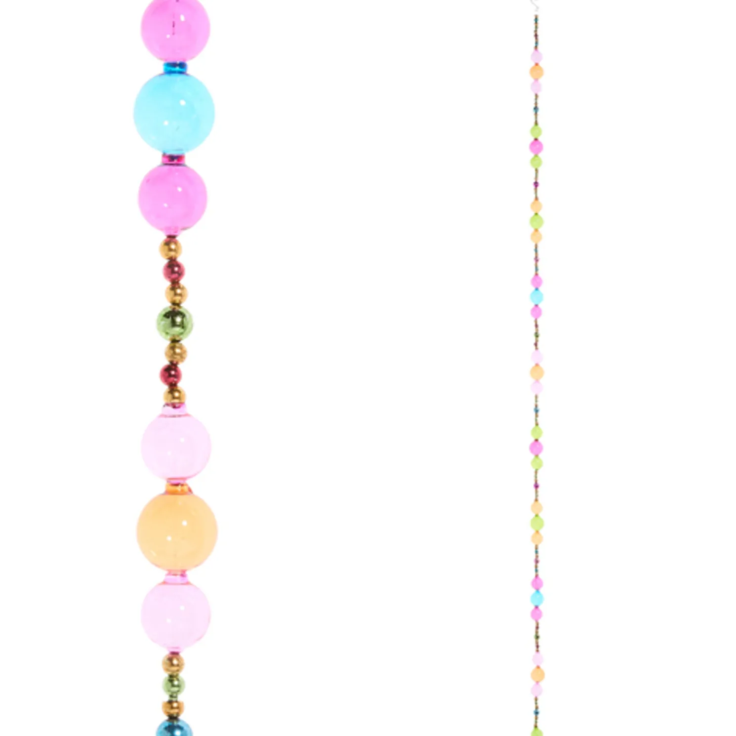 Raz 6' Multicolor Glass Bead Christmas Tree Garland G4522990