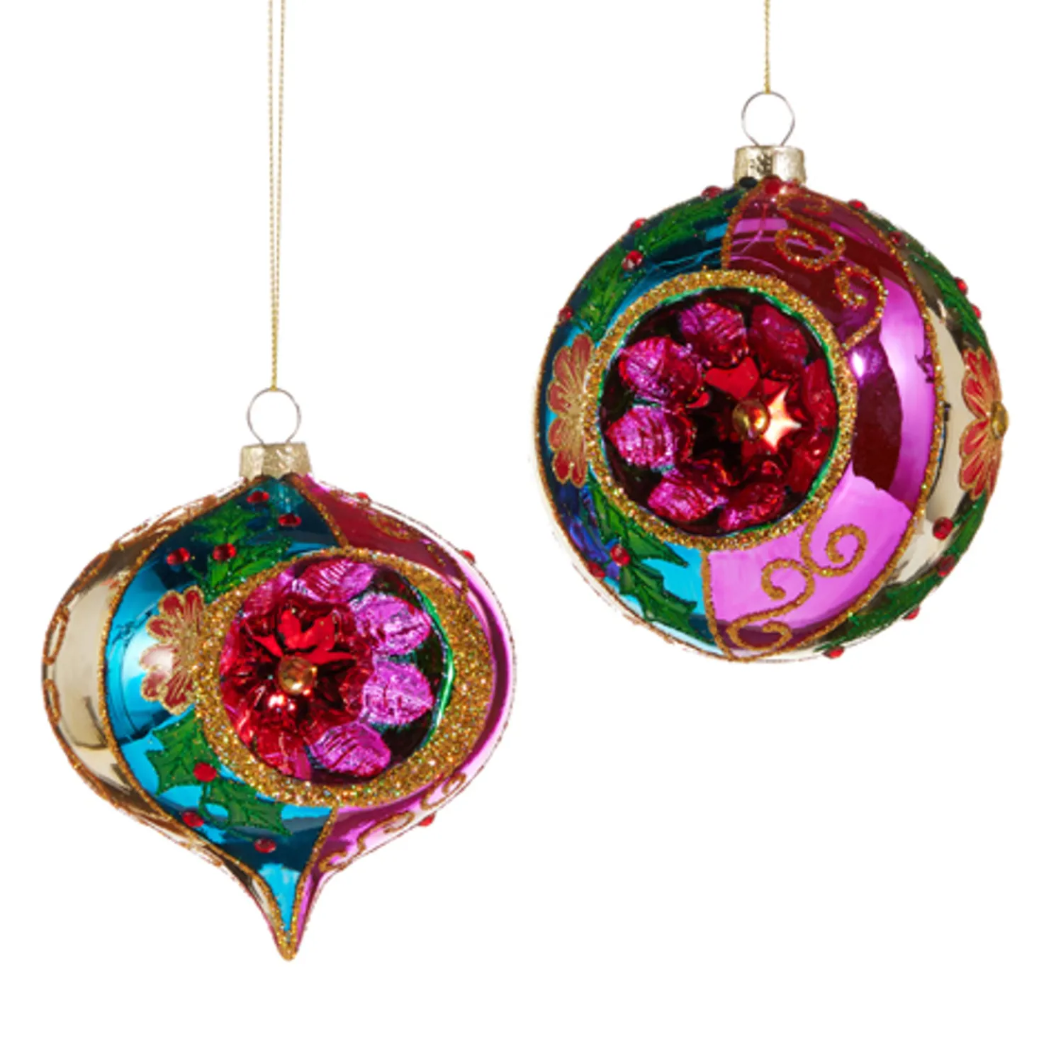 Raz 4" Multicolor Witch Eye Glass Christmas Ornament 4524893