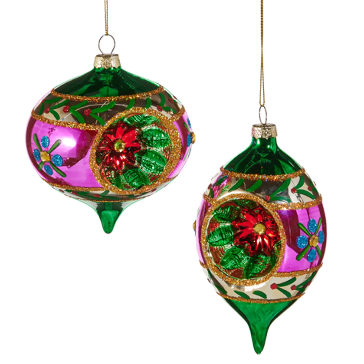 Raz 5.5" Multicolor Witch Eye Glass Christmas Ornament 4524897
