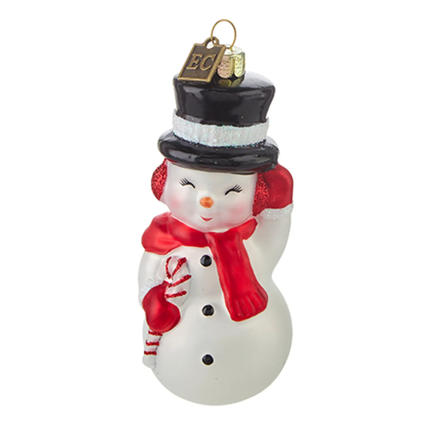 Raz 4.5" or 8" Eric Cortina Snowman Blow Mold Glass Christmas Ornament 4253122