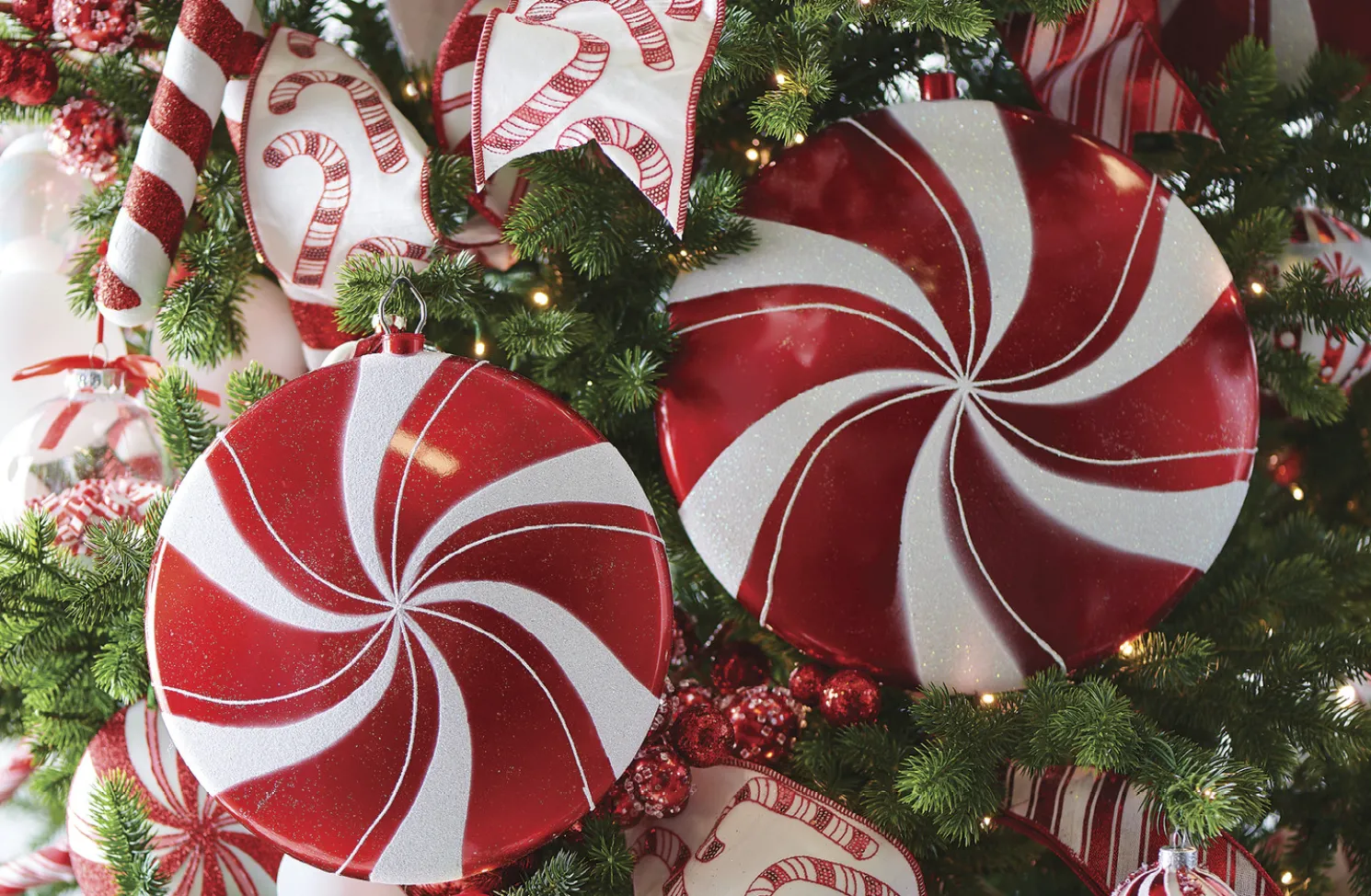 Raz 10" or 12" Large Peppermint Christmas Ornament