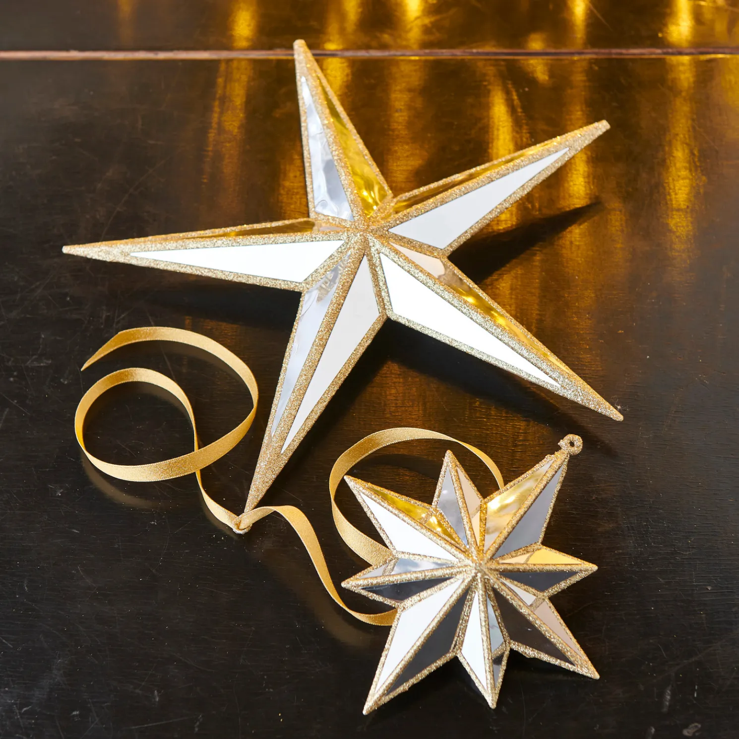 Raz 5.75" or 11.25" Mirrored Star Christmas Ornament