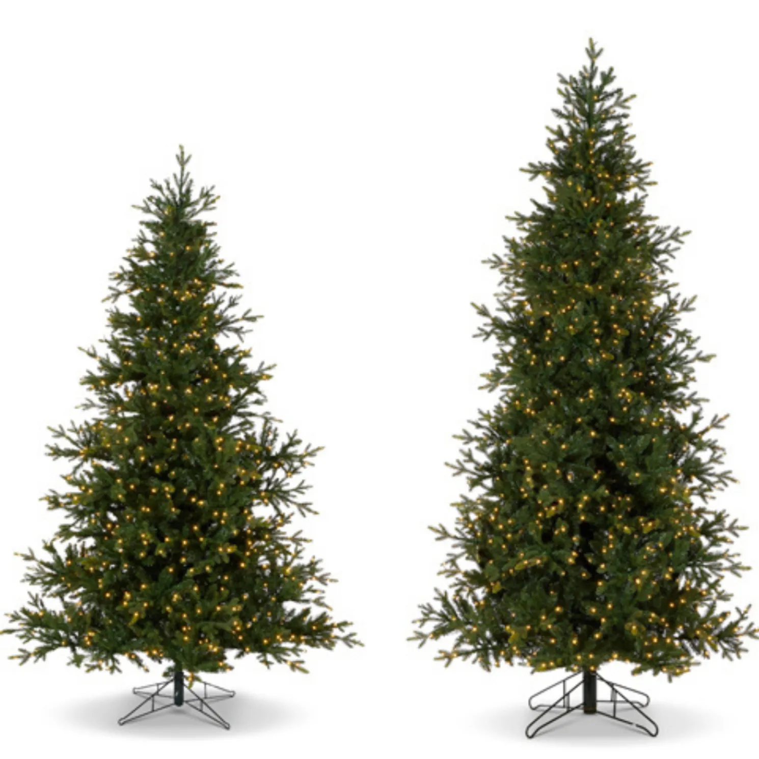 Raz 7.5' or 9' O Tannenbaum Aspen Fir Real Feel Christmas Tree with Brilliant LED Lights