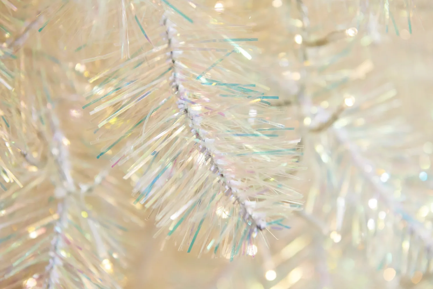 Raz 7.5' or 9' O Tannenbaum Crystal Iridescent White Pine Christmas Tree with Cluster LED Lights