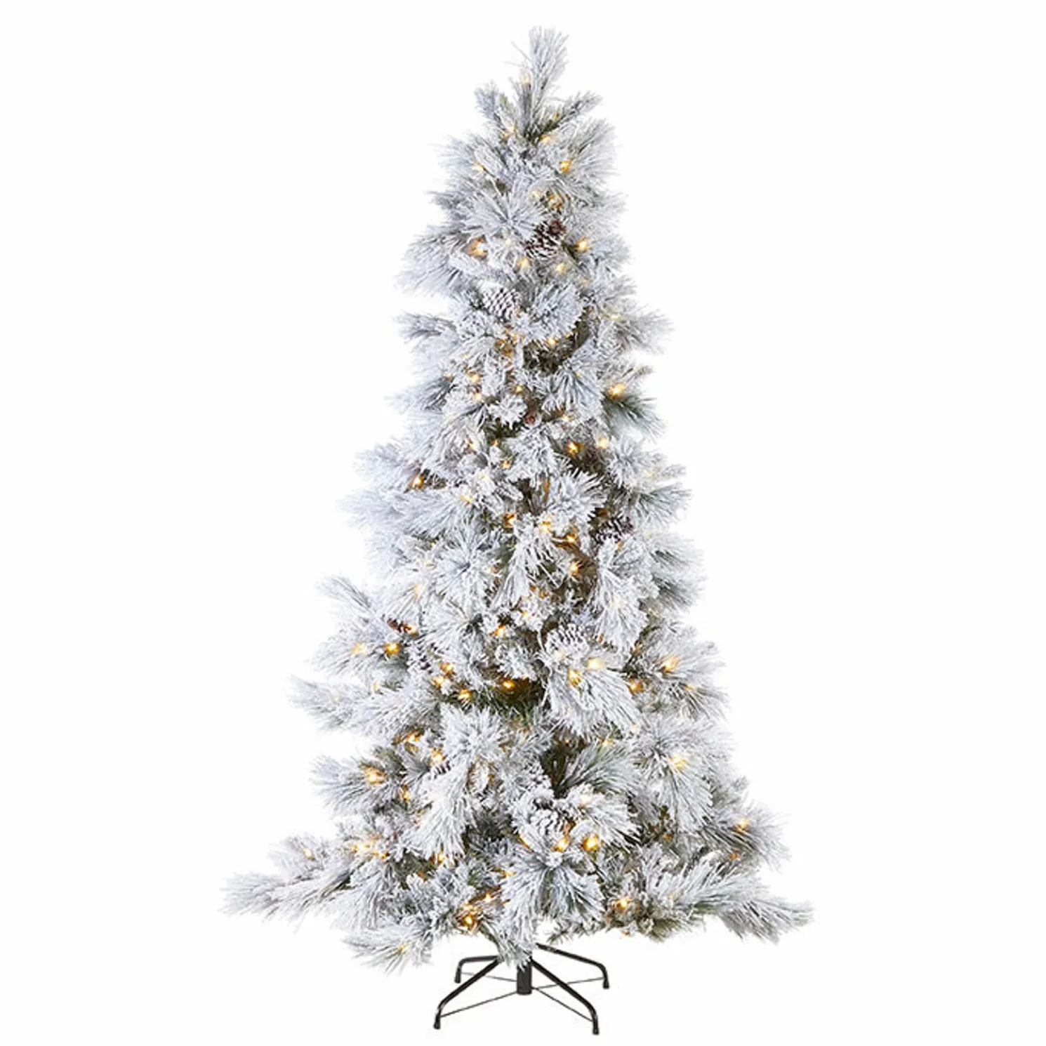 Raz 7.5' or 9' Pre Lit Flocked Pine Christmas Tree