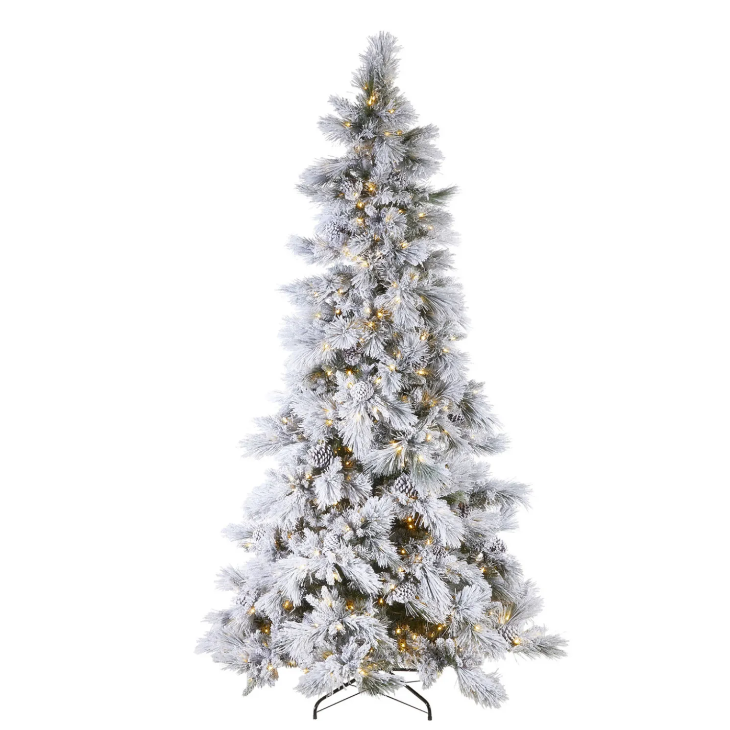 Raz 7.5' or 9' Pre Lit Flocked Pine Christmas Tree