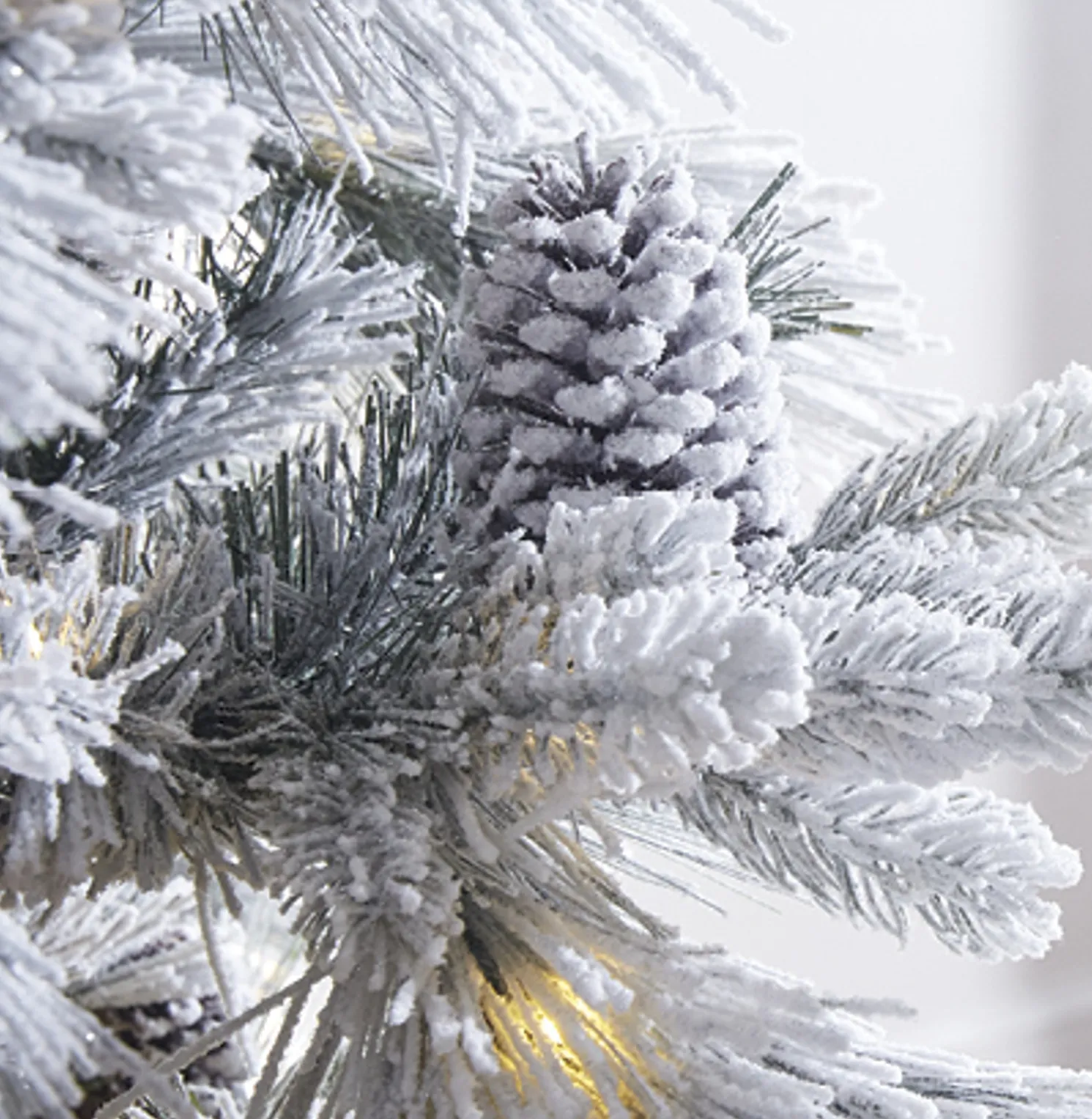 Raz 7.5' or 9' Pre Lit Flocked Pine Christmas Tree