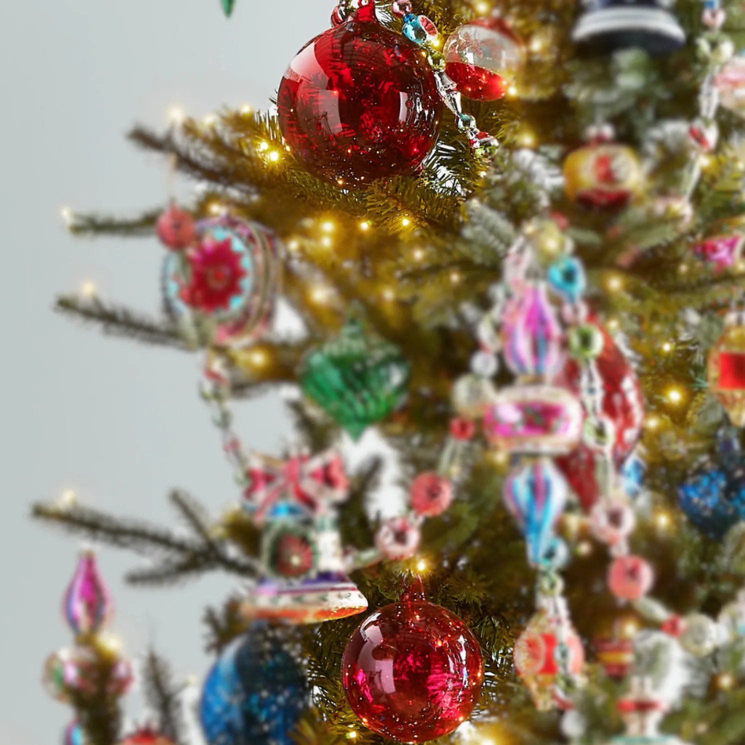 Raz 4" or 5" Red Opaque Blown Glass Ball Christmas Ornament