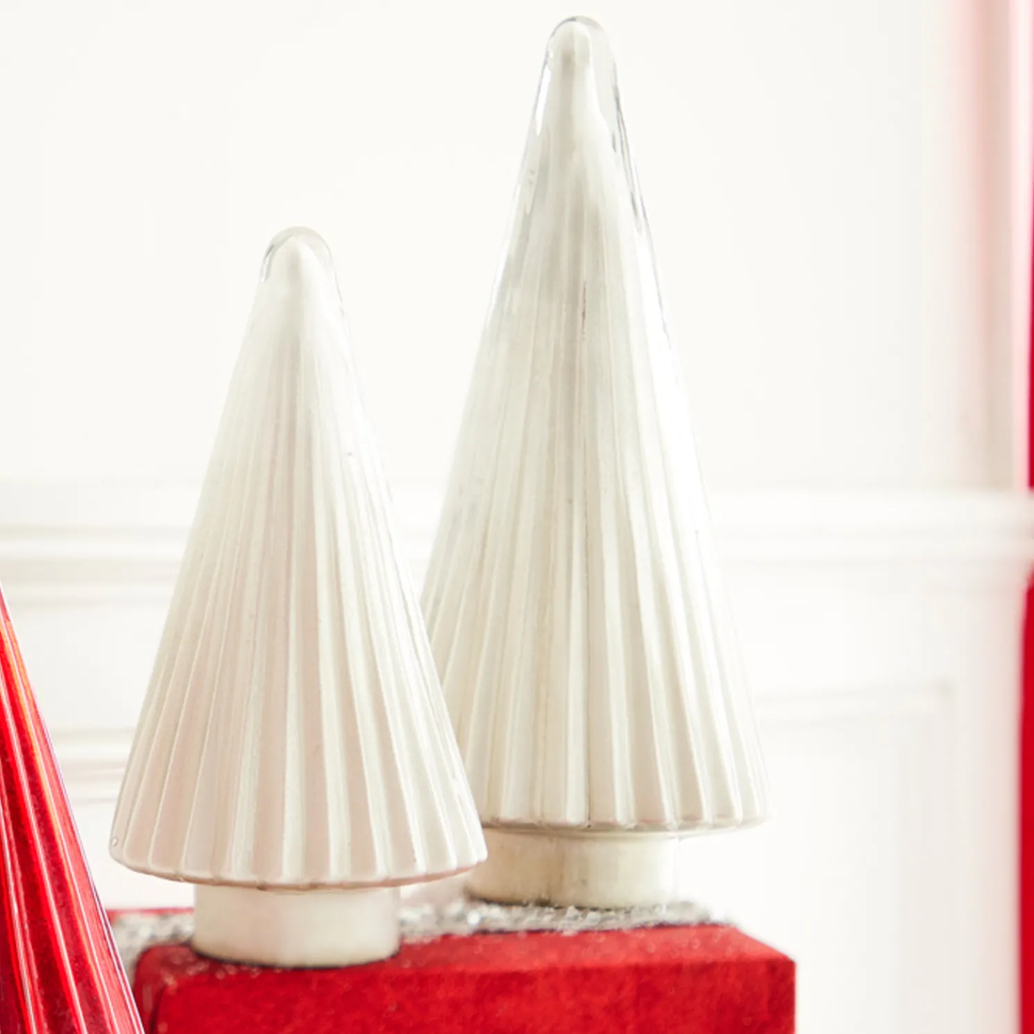 Raz 11.75" or 15" Silver Glass Tree Christmas Decoration