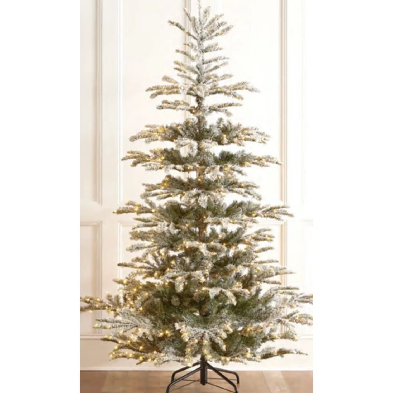 Raz 7.5' or 9' Snowy Norwegian Spruce with Brilliant Color Change LED Lights Christmas Tree