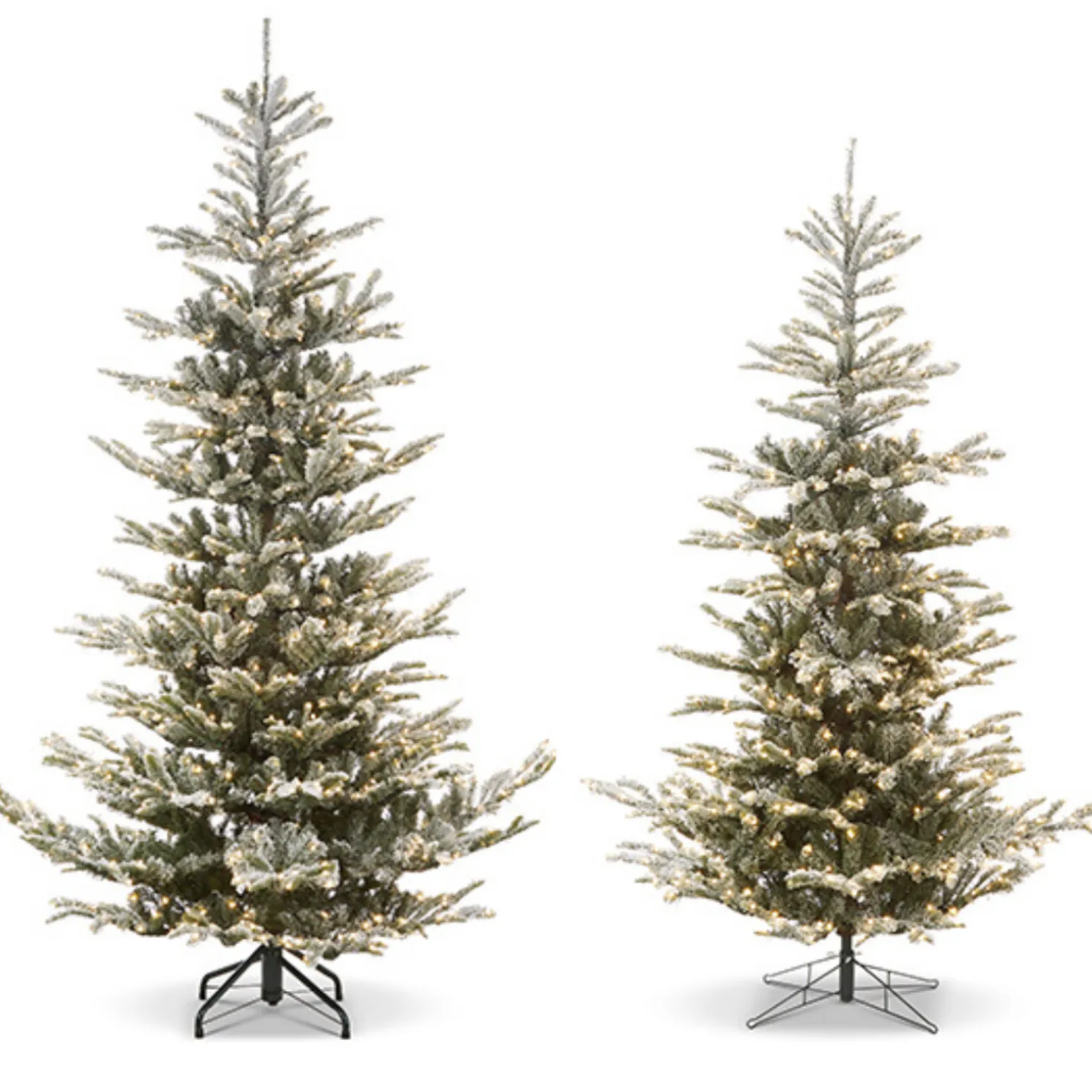 Raz 7.5' or 9' Snowy Norwegian Spruce with Brilliant Color Change LED Lights Christmas Tree