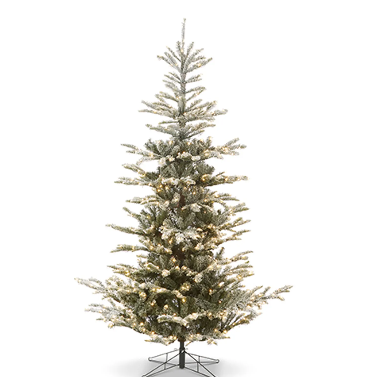 Raz 7.5' or 9' Snowy Norwegian Spruce with Brilliant Color Change LED Lights Christmas Tree