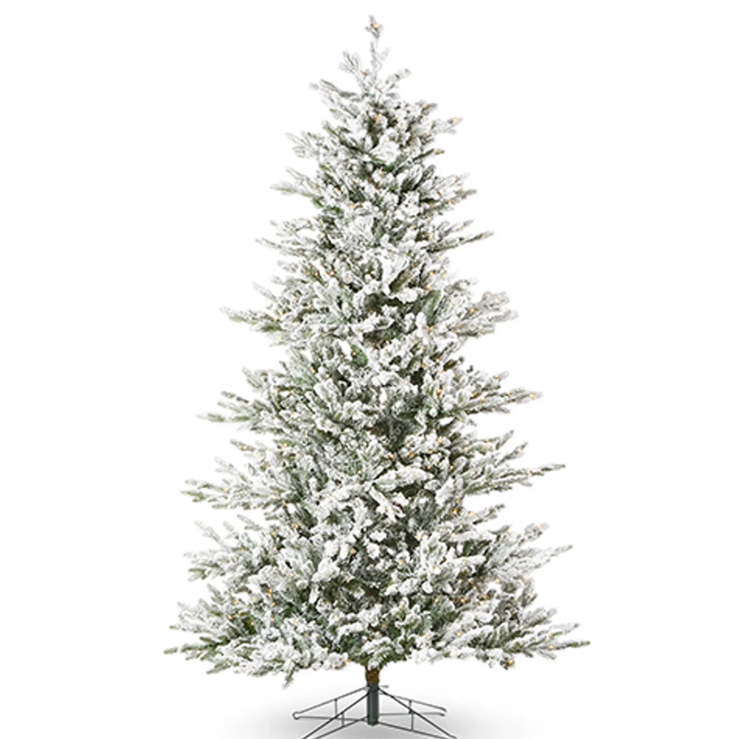 Raz 7.5' or 9' Snowy Nordic Fir with Brilliant Color Change LED Lights Christmas Tree