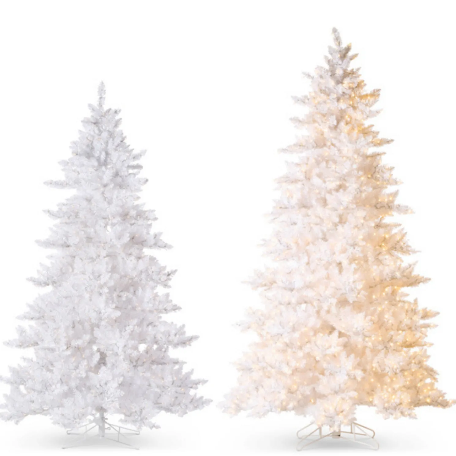 Raz 7.5' or 9' White Tinsel Lighted Christmas Tree