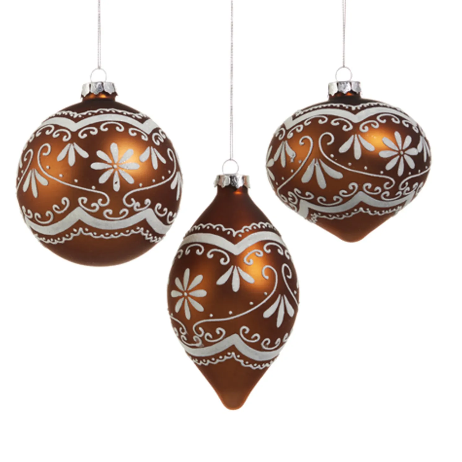 Raz 4" Ornate Gingerbread Glass Christmas Ornament 4523168