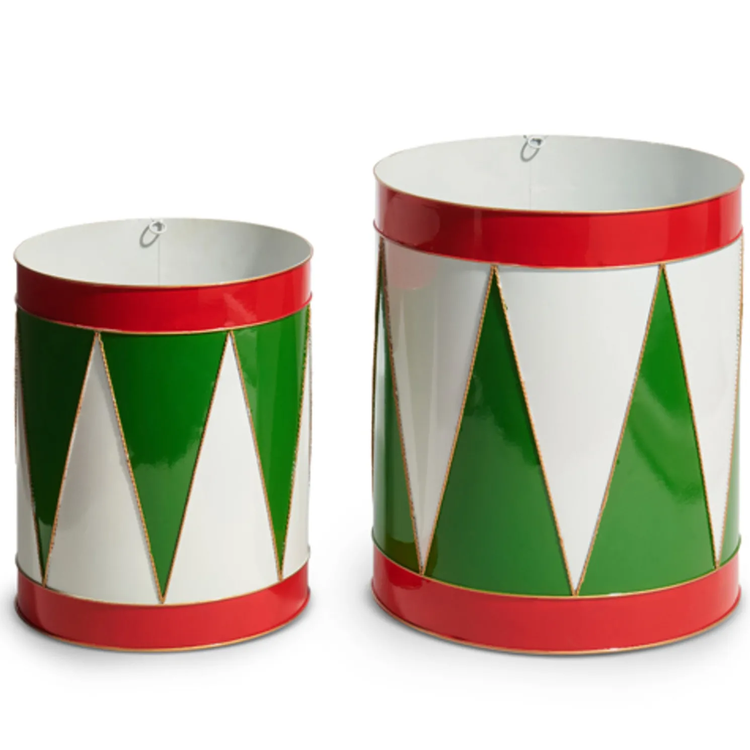 Raz 17" Oversized Nutcracker Drum Bucket Christmas Decoration Set of 2 4511566
