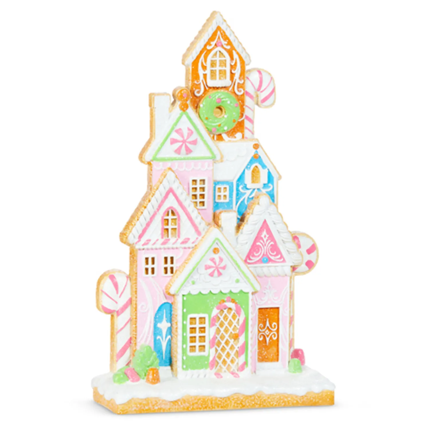 Raz 16" Pastel Gingerbread Village Christmas Decoration 4510303