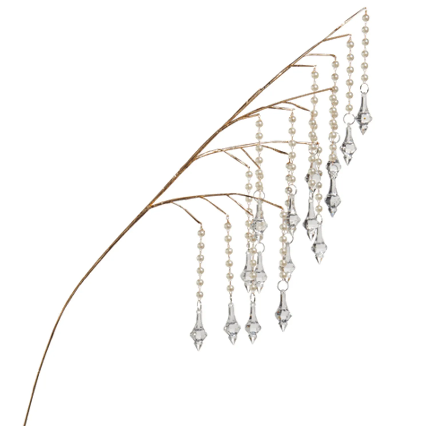 Raz 32" Pearl and Crystal Dripping Spray Christmas Tree Accessory F4517615