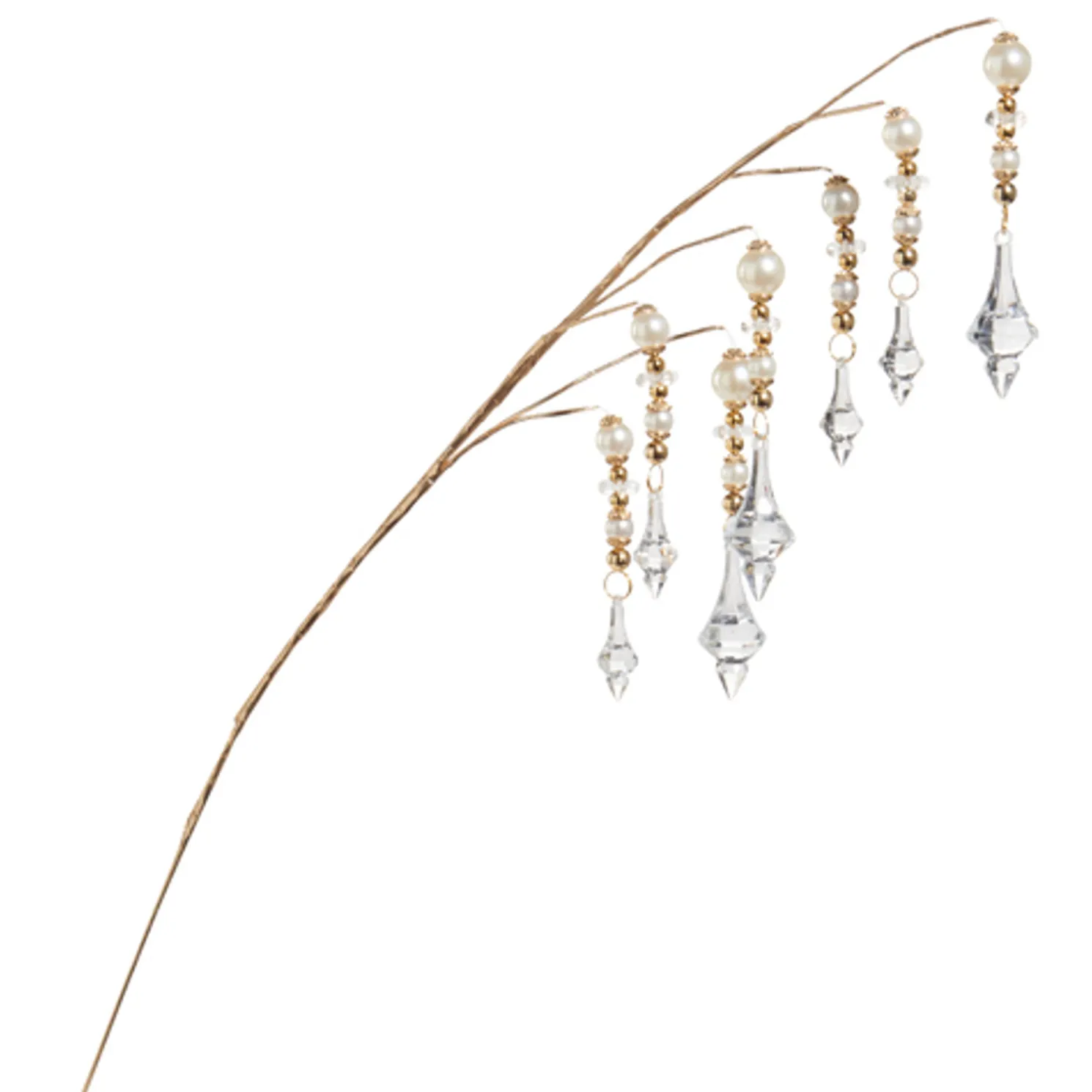 Raz 32.5" Pearl Crystal Dripping Christmas Tree Spray F4517572