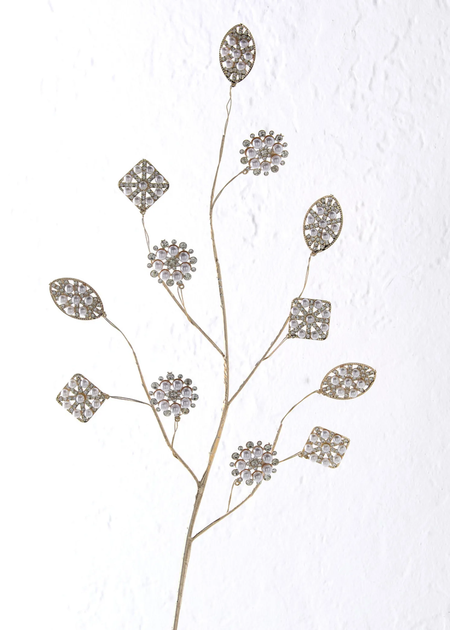 Raz 29" Pearl Gem Brooch Christmas Tree Spray F4517569