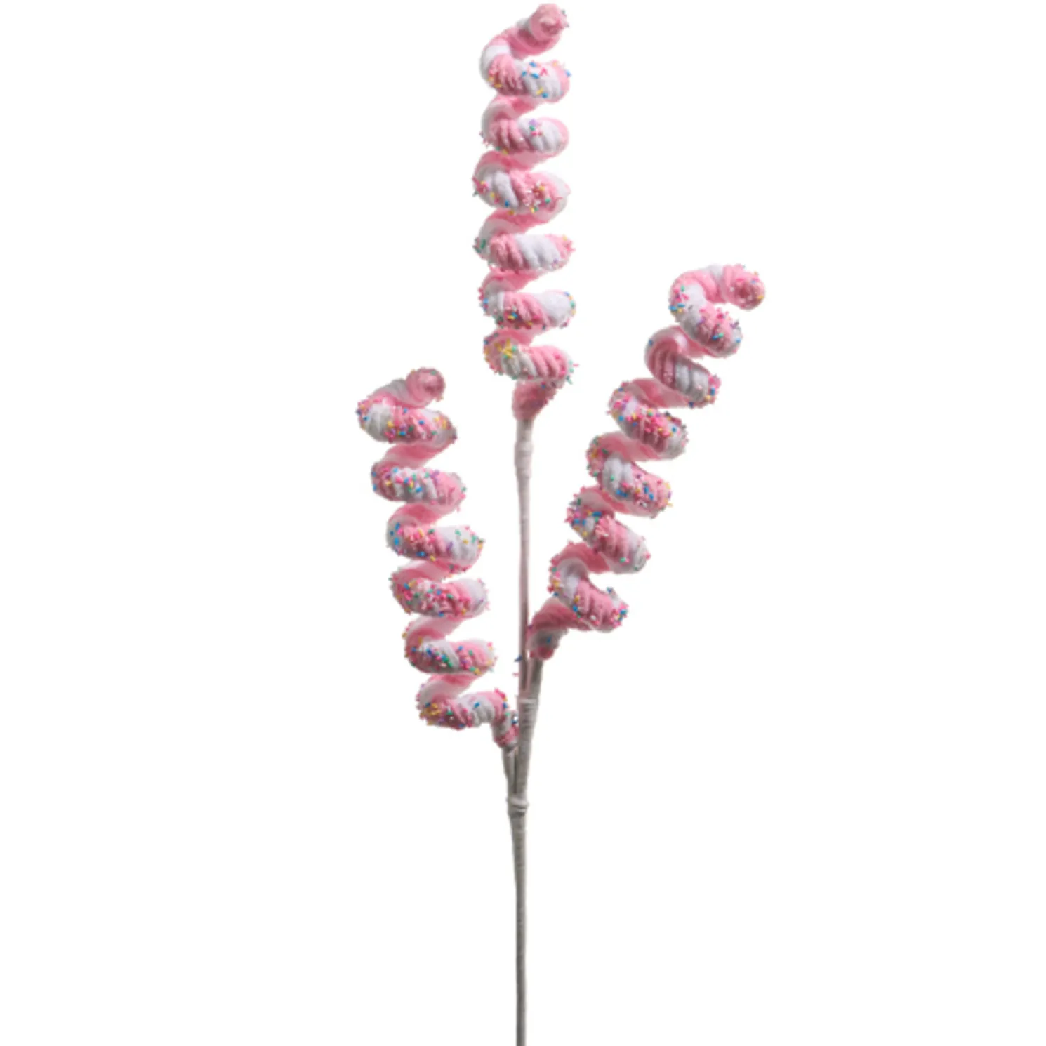 Raz 29.5" Pink and White Sprinkled Candy Twirl Christmas Tree Spray F4506675