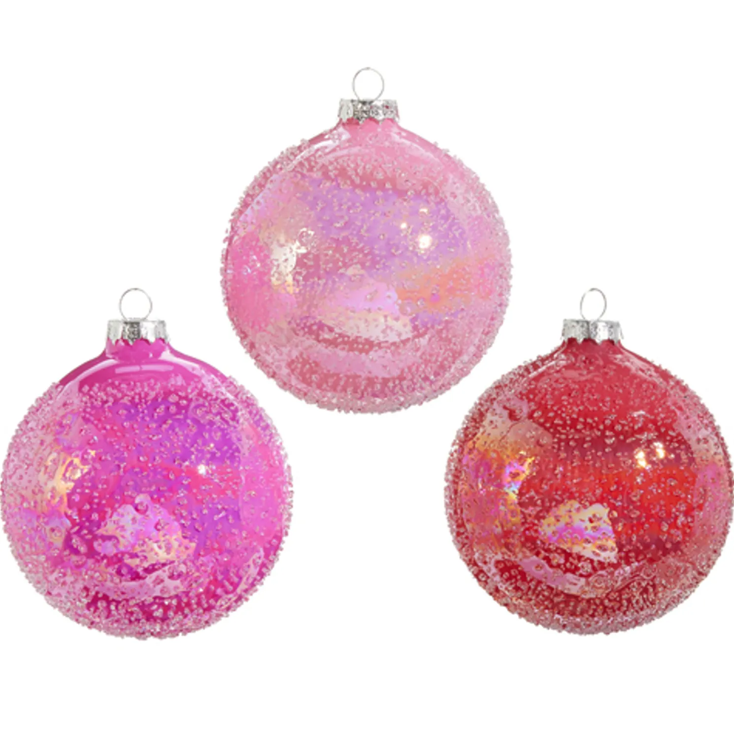 Raz 4" Pink Glitter Glass Ball Christmas Ornament 4422983