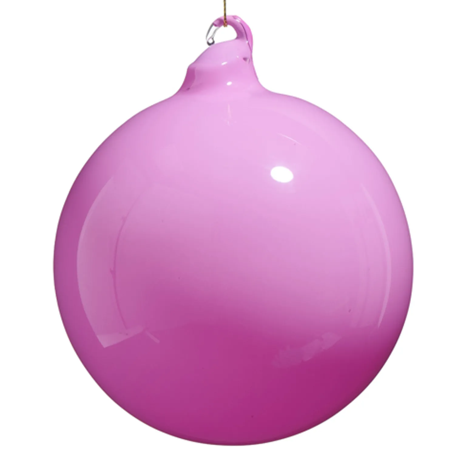 Raz 5" Pink Opaque Blown Glass Ball Christmas Ornament 4523080