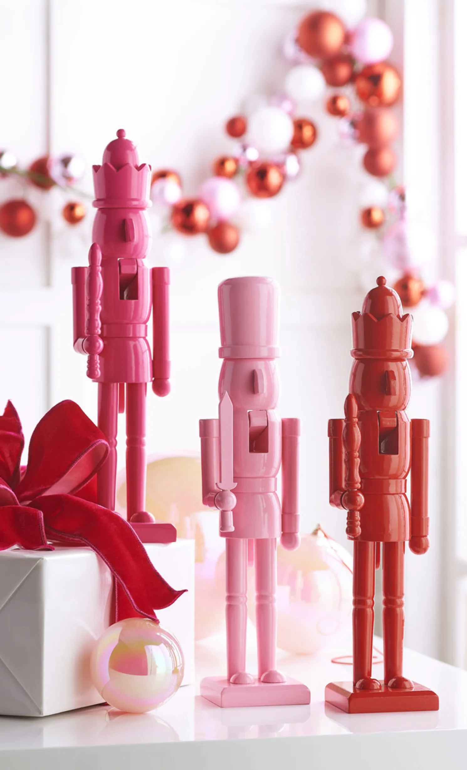 Raz 18" Pink or Red Christmas Nutcracker Figure 4422907